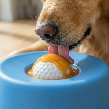 Anti-Gulp Dog Lick Bowl with Ball – Slow Feeding