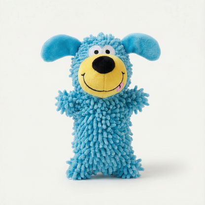 Blue & Yellow Dental Squeaky Dog Toy