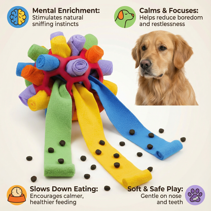 Felt Snuffle Ball – Interactive Treat Toy for Dogs