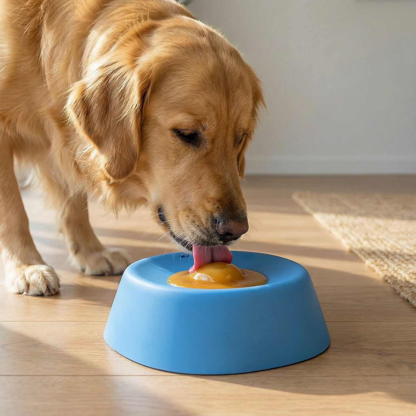 Anti-Gulp Dog Lick Bowl with Ball – Slow Feeding