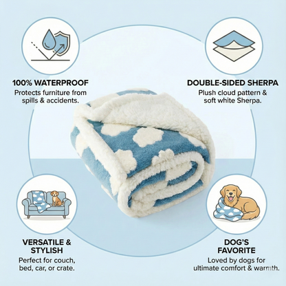 Waterproof Plush Cloud Dog Blanket