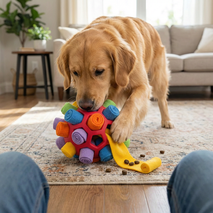 Felt Snuffle Ball – Interactive Treat Toy for Dogs