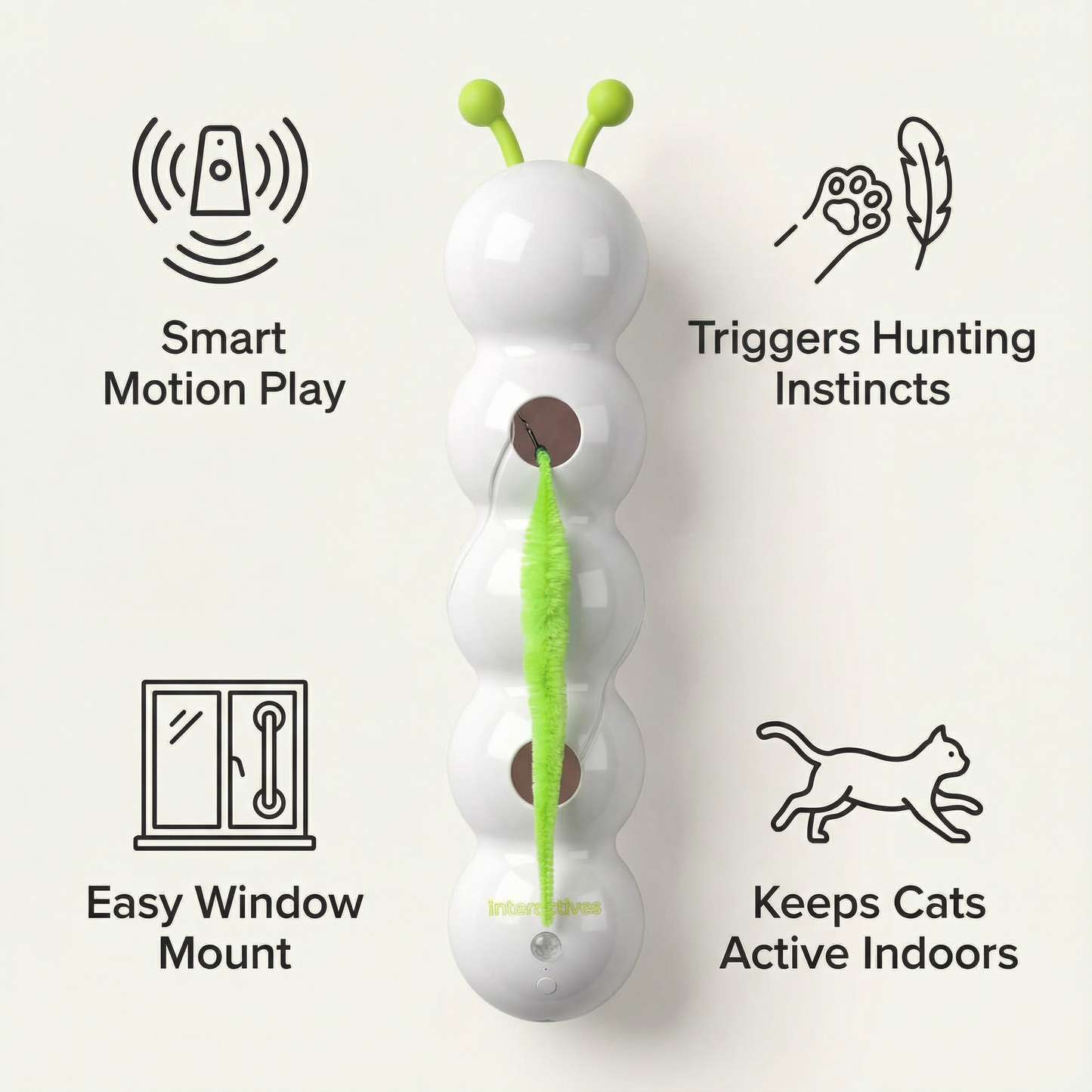 Interactive Motion Worm Cat Toy