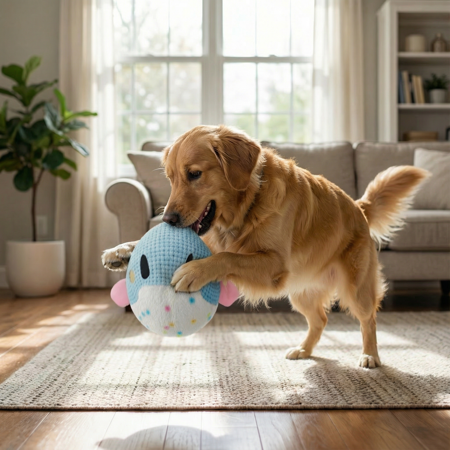 Jump & Chase Interactive Plush Dog Toy