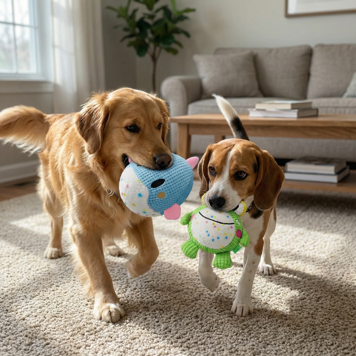 Jump & Chase Interactive Plush Dog Toy