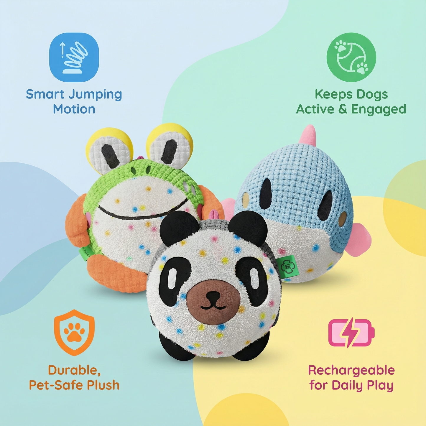 Jump & Chase Interactive Plush Dog Toy