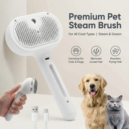Steam Grooming Brush For Dogs