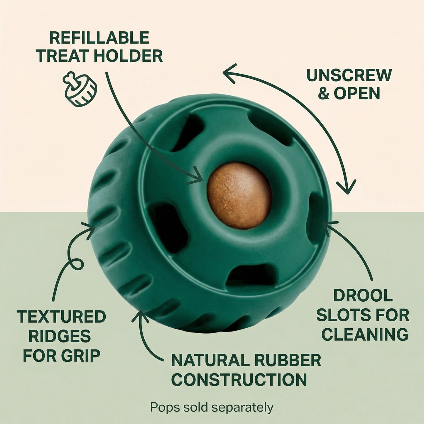 Refillable Dog Enrichment Treat Toy