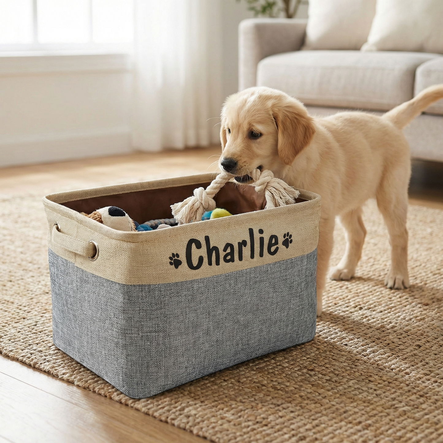 Personalised Dog Toy Storage Box