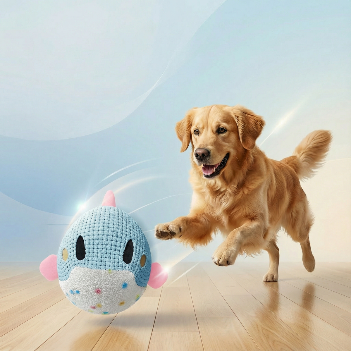 Jump & Chase Interactive Plush Dog Toy
