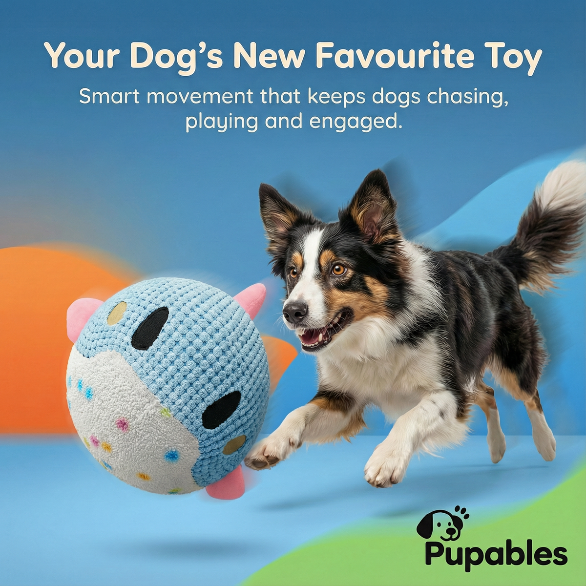Jump & Chase Interactive Plush Dog Toy